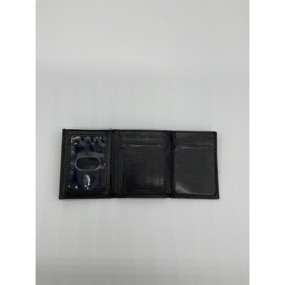 Fossil Wallet Black Genuine Leather Trifold ID & Card‎ Slots - Picture 4 of 11
